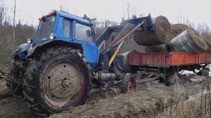 Засадили прицеп 2ПТС4 , Поехали тащить!