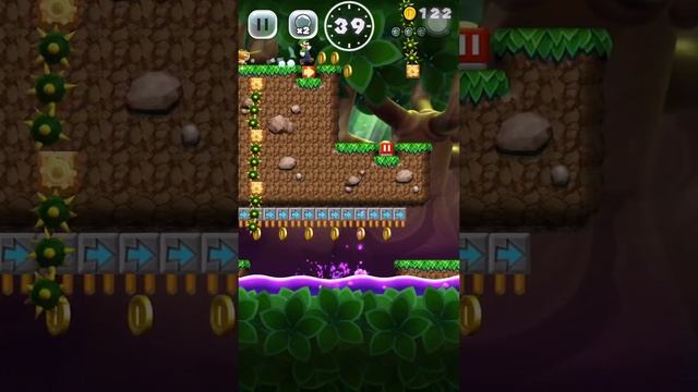 [Super Mario Run]World Star-8: Spike Bar Jungle, black coin run смотреть онлайн