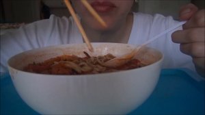 SassEsnacks ASMR | Jjambbong 짬뽕 Korean-Chinese Spicy Noodle Soup | Eating Sounds | Mukbang
