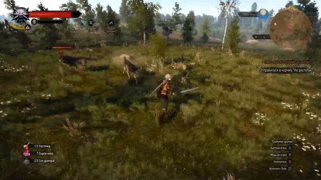 The Witcher 3 - Как убить волков? Легко! смотреть онлайн