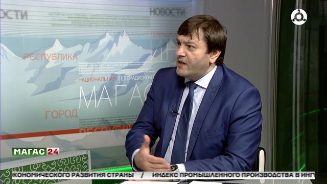 Руководитель Минфина Ингушетии Тамерлан Вышегуров в гостях НТРК "Магас"