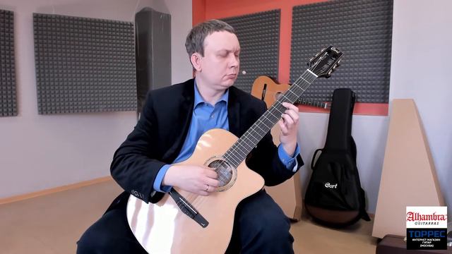 Гитара с подключением Cort Gold-OC8-NYLON-NAT Gold Series видеообзор Ю. Алешникова смотреть онлайн