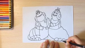 Как нарисовать гусениц! Вупсень и Пупсень! Лунтик! | How to Draw tracks оf Vupsen and Pupsen