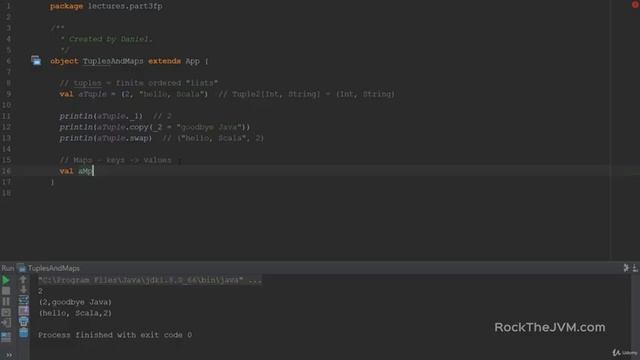 Tuples and Maps #8.5 Scala functioning and programming for beginners