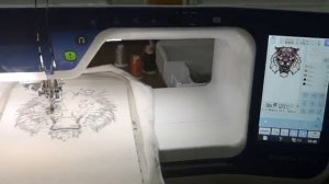 машинная вышивка "тигр"