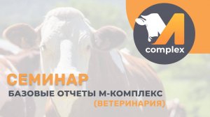 Базовые отчеты по ветеринарии | Семинар М-комплекс