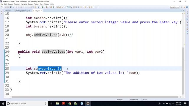 Core Java Tutorial - Core Java Day 8   More on Methods and scanner class