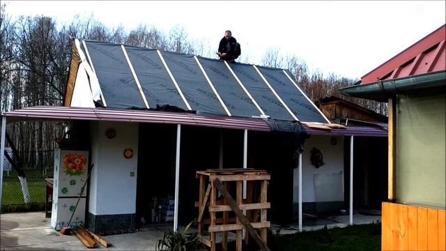 Установка крыши из металлопрофиля своими руками