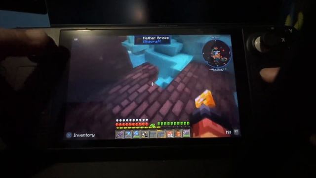 Minecraft Java on steam deck gameplay Over 70 mods [Fabric] with shaders 60fps+