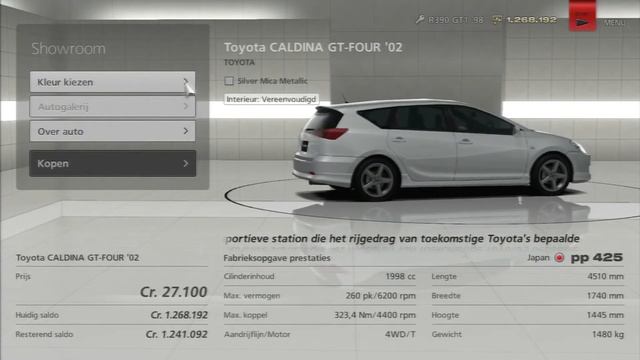 Toyota CALDINA GT FOUR '02 смотреть онлайн