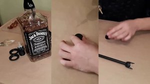 DIY bottle lamp  / МК лампа из бутылки Jack Daniel's