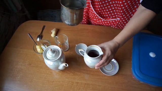 Чай с имбирем от простуды с малиной и медом? смотреть онлайн