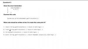 Q5 Java 11 Certification Practice Question Explanation 1z0-819