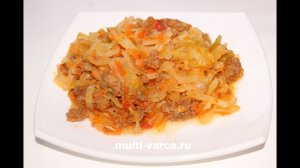Тушеная капуста с фаршем и кабачками в мультиварке / как приготовить тушеную капусту