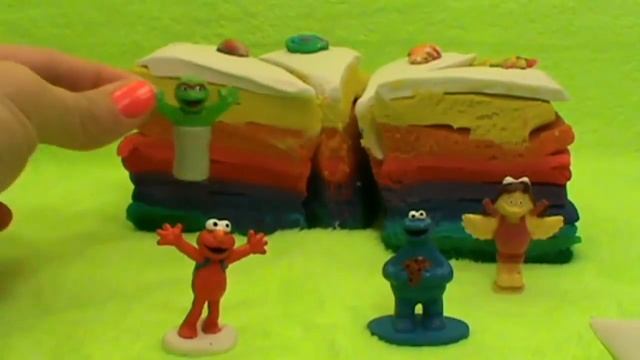 Улица Сезам Куки Монстр Коржик сюрприз тесто для лепки Niespodzianka Modelowanie Ciasto Play Doh смотреть онлайн
