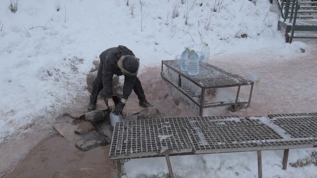 Родник в Протасовке, январь 2021 г