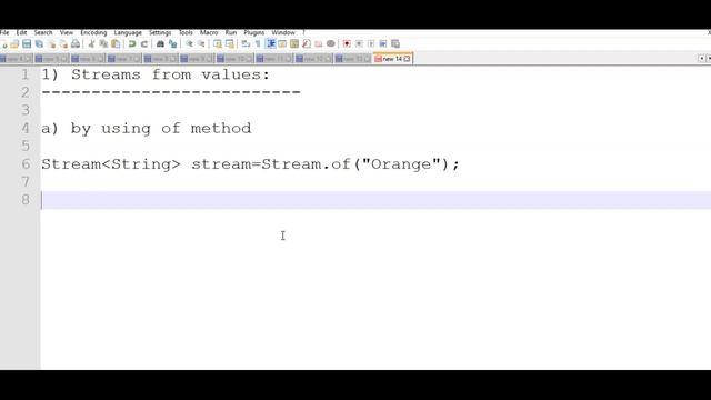 Java8 Tutorials : Different ways to create streams?