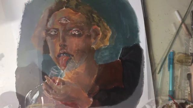портрет акрилом смотреть онлайн