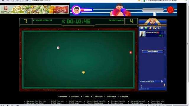 04 - Winner Carom [8-4] "GameZer | Billiards Online Games" смотреть онлайн