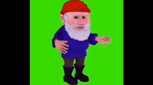 Гном в зелёном фоне