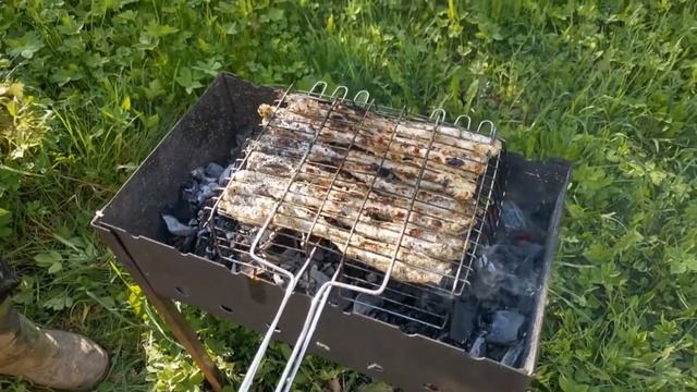 Корюшка на мангале. УЖИН на ПРИРОДЕ