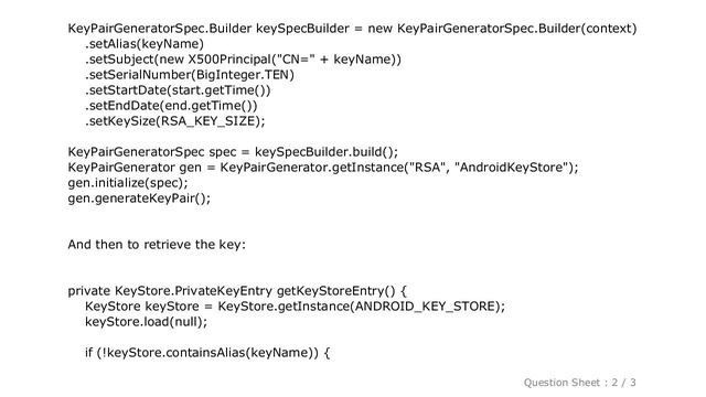 Android : Chain is null when retrieving private key смотреть онлайн