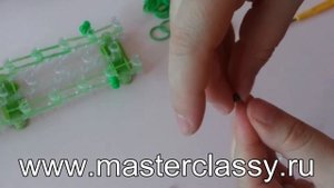 Rainbow Loom Exotic Frog Pencil Hugger. Лягушка из резинок на ручку