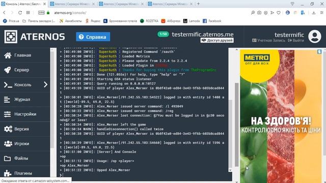Работа с палигном LuckPerms в Aternos | Работа в Aternos #2 смотреть онлайн