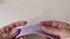 Способ закрытия лицевой глади , чтобы край не закручивался👌
