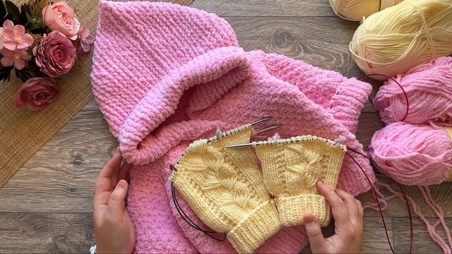 Продвижения по детским комплектам/готовый комплект/делаю замеры капюшона/что вяжу для дома/ВязоВлог