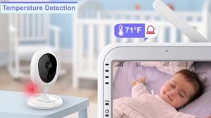 JLB7tech 5" Video Baby Monitor 2 camera