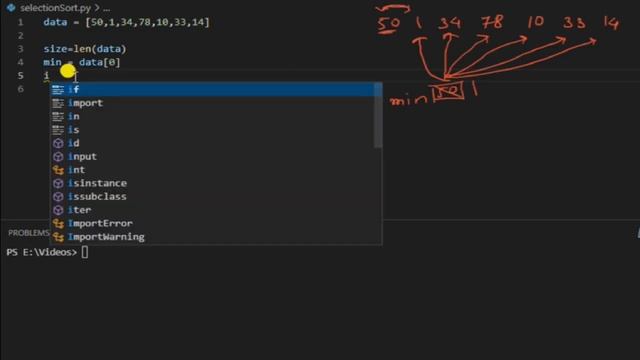 Selection sort in Python