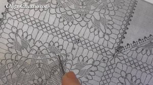 Шаль крючком с очень красивого ажурного  квадрата