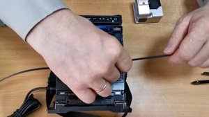 Оконцовка навивного кабеля ОБП-2Д-С приваркой пигтейла