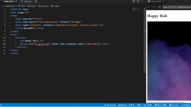 Bringing the Festival of Colors to Life with HTML, CSS, and JavaScript | Webtech Animation. PART 2