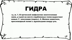 ГИДРА - что это такое? значение и описание