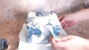 Мраморный торт . Декор торта. (нанесение крема при помощи ацетатной пленки)