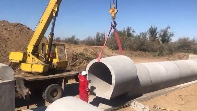 Устройство водопропускной трубы. ПК  565+00. Дата 09.09.2021 г.