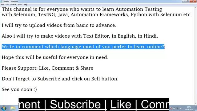 Introduction to Channel | Learn Automation Testing | Java | Python | Software Testing смотреть онлайн