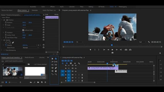 Quick BRUSH TRANSITION Effect In Adobe Premiere Pro