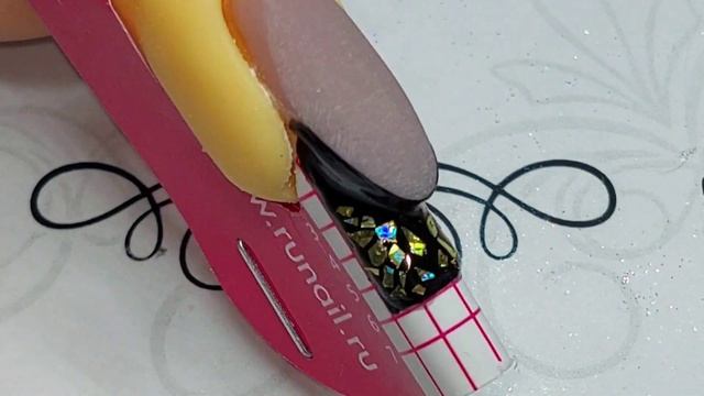 Выкладной френч легко и быстро! Много золота! Дизайн ногтей! смотреть онлайн