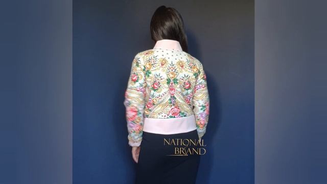 Куртка бомбер из павлопосадского платка смотреть онлайн