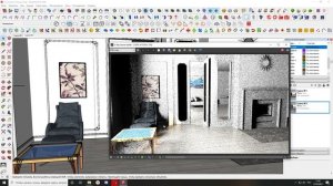 Интерьер в Sketchup