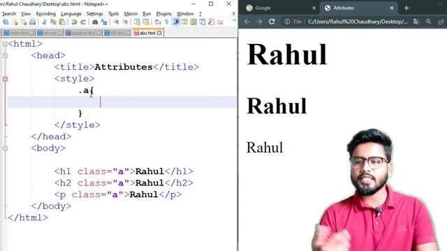 HTML Tutorial: Class & ID Attribute | HTML Full Course | Very important ????