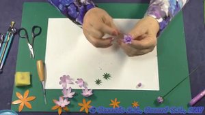 Людмила Болтова. Хризантемы из фоамирана в вазе-бокал