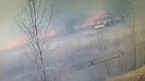 Сгорела пожарная машина, приехавшая тушить горение сухой травы