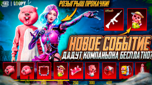 НОВЫЙ БЕСПЛАТНЫЙ КОМПАНЬОН В ПУБГ МОБАЙЛ?! НОВАЯ ХАЛЯВА ПУБГ МОБАЙЛ! РОЗЫГРЫШ ПРОКАЧКИ ПАБГ МОБАЙЛ