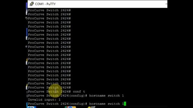 HP Procurve Switch 2626 change Hostname смотреть онлайн