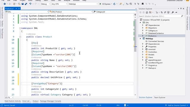 Asp.Net Core Video Tutorial: EF Core Migration