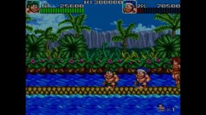 Caveman Ninja Arcade Gameplay 2 Players Coop controlled by 1 joystick